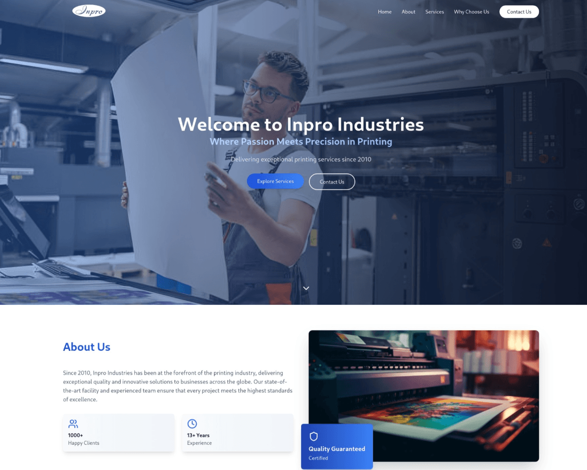 inpro industries web